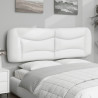 Cabecero de cama acolchado cuero sintético blanco 152 cm 4