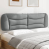 Cabecero de cama acolchado tela gris claro 193 cm 1