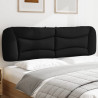 Cabecero de cama acolchado cuero sintético negro 193 cm 1