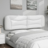 Cabecero de cama acolchado cuero sintético blanco 193 cm 4