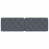 Cabecero de cama acolchado terciopelo gris oscuro 152 cm 5