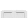Cabecero de cama acolchado cuero sintético blanco 183 cm 5