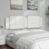 Cabecero de cama acolchado cuero sintético blanco 183 cm 3