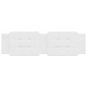 Cabecero de cama acolchado cuero sintético blanco 183 cm 4