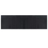 Alfombra rectangular bambú negro 60x200 cm 2