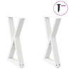 Patas para mesa de comedor (2 unidades). color blanco. 60 x 72-73.3 cm. acero 1