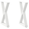 Patas para mesa de comedor (2 unidades). color blanco. 60 x 72-73.3 cm. acero 2