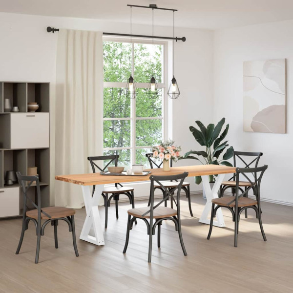 Patas para mesa de comedor (2 unidades). color blanco. 60 x 72-73.3 cm. acero M 3