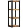 Estante de pared madera maciza de mango 35x35x100 cm 1