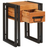 Mesa auxiliar 30 x 30 x 40 cm Madera de acacia sólida y metal 4