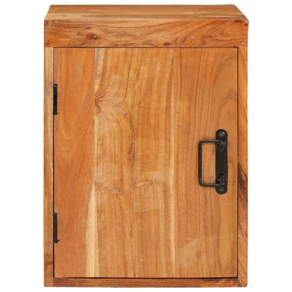 Mesa de Noche Marrón 35 x 33 x 48 cm Madera Sólida de Acacia M 5
