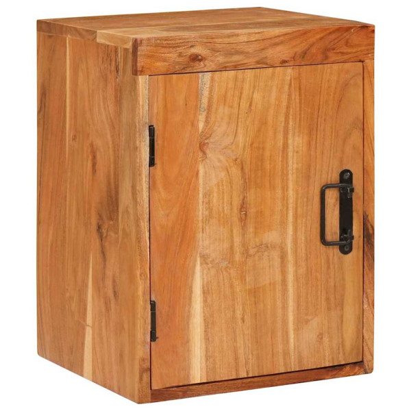 Mesa de Noche 2 pcs Marrón Madera Sólida de Acacia M 2