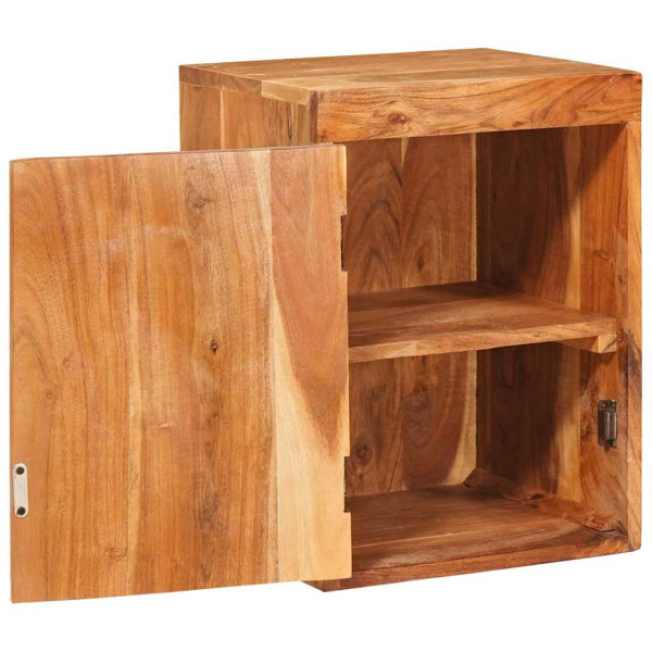 Mesa de Noche 2 pcs Marrón Madera Sólida de Acacia M 5