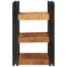 Mesa de Noche Marrón y negro Madera de mango maciza 4
