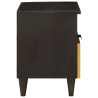 Mesa de Noche con cajón 2 pcs Negro y dorado 40 x 33 x 46 cm 5