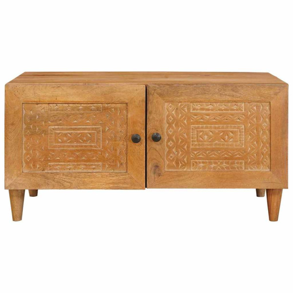 Mesa de Café con almacenamiento Marrón claro 80 x 50 x 40 cm M 3