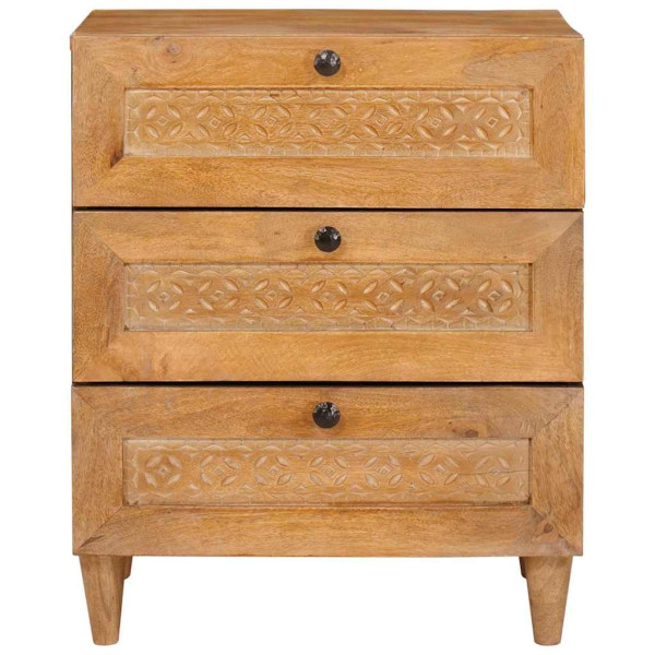 Mesa de Noche con cajón Marrón claro 50 x 33 x 60 cm M 3