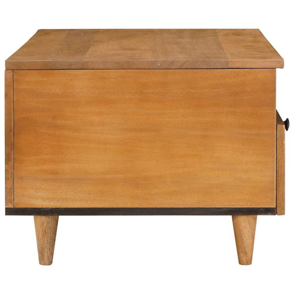 Mesa de Café con cajón con estante Marrón claro 80 x 54 x 40 cm M 4