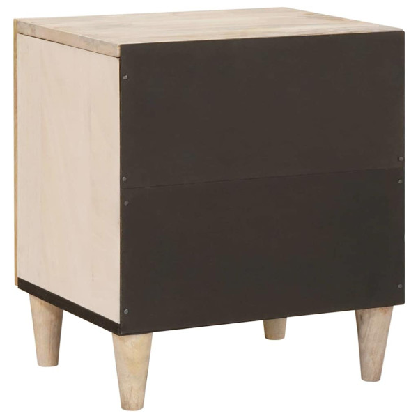 Mesa de Noche Beige 40 x 33 x 46 cm madera maciza de mango M 5