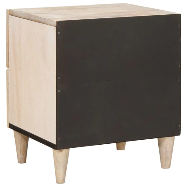 Mesa de Noche Beige 40 x 33 x 46 cm madera maciza de mango M 5