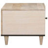 Mesa de Café Beige 80 x 50 x 40 cm madera maciza de mango 4