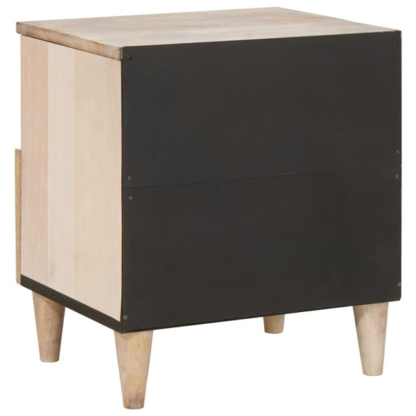 Mesa de Noche Beige 40 x 33 x 46 cm madera maciza de mango M 5