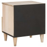 Mesa de Noche Beige 40 x 33 x 46 cm madera maciza de mango 5