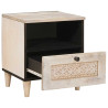 Mesa de Noche con cajón 2 pcs Beige 40 x 33 x 46 cm 3
