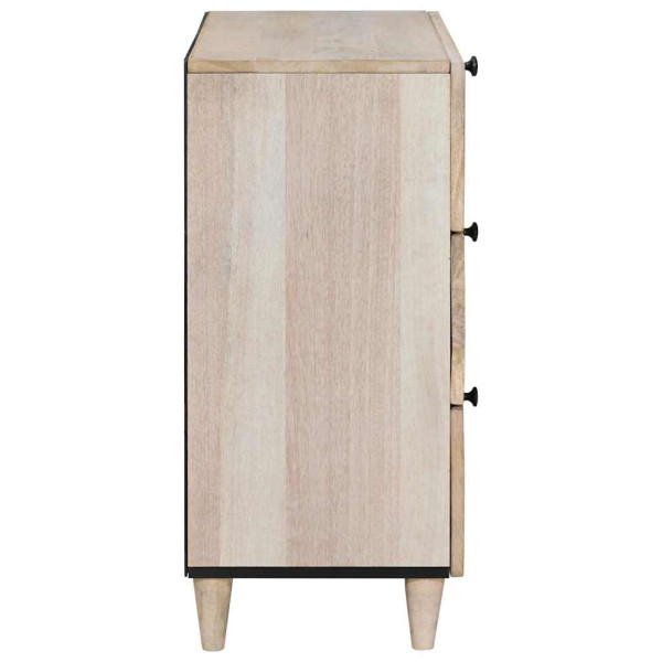 Mesa de Noche Beige 50 x 33 x 60 cm madera maciza de mango M 4