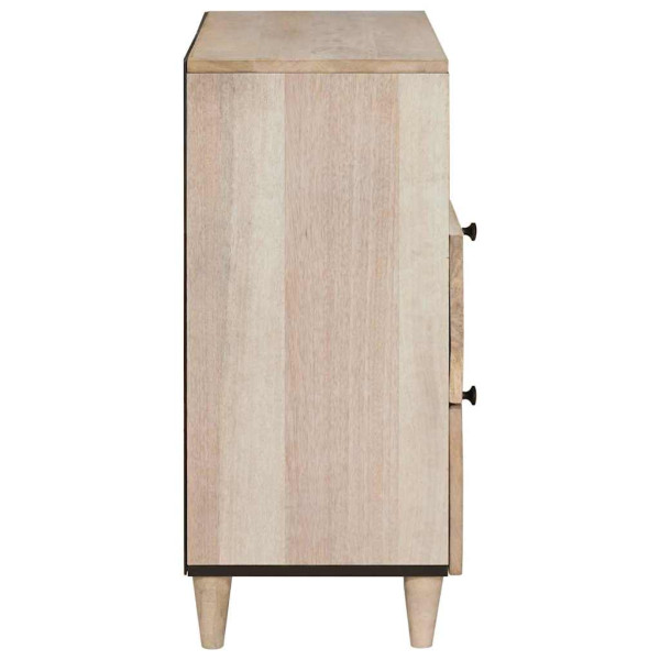 Mesa de Noche Beige 50 x 33 x 60 cm madera maciza de mango M 4