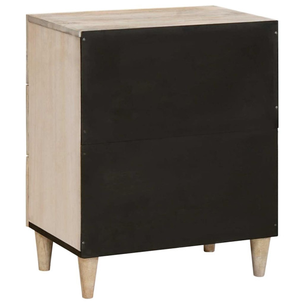 Mesa de Noche Beige 50 x 33 x 60 cm madera maciza de mango M 5