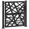 Puerta de jardín de acero negra diseño luminoso 105x106 cm 2