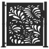 Puerta de jardín diseño ondulado de acero negro 105x106 cm 3