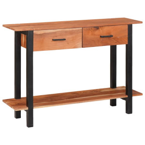 Mesa Consola Marrón 110 x 30 x 75 cm madera maciza de acacia H