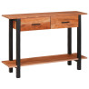Mesa Consola Marrón 110 x 30 x 75 cm madera maciza de acacia 3