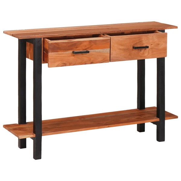 Mesa Consola Marrón 110 x 30 x 75 cm madera maciza de acacia M 4