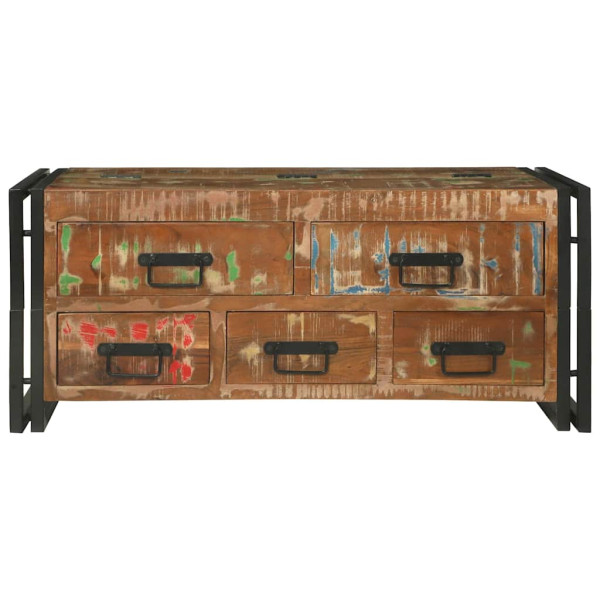 Mesa de Café Marrón 90 x 50 x 38 cm madera maciza reciclada M 4