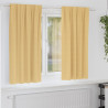 Cortinas con cortinas 2 pcs Beige Poliéster 1