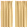 Cortinas con cortinas 2 pcs Beige Poliéster 2