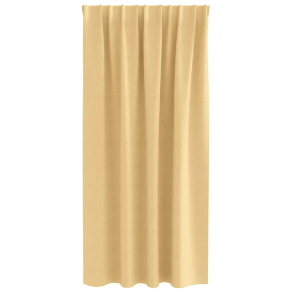 Cortinas con cortinas 2 pcs Beige Poliéster M 4