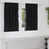 Cortinas con cortinas 2 pcs Negro 140x140cm Poliéster 1