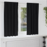 Cortinas con cortinas 2 pcs Negro Poliéster 1