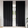 Cortinas con cortinas 2 pcs Negro Poliéster 1