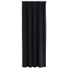 Cortinas con cortinas 2 pcs Negro Poliéster 4