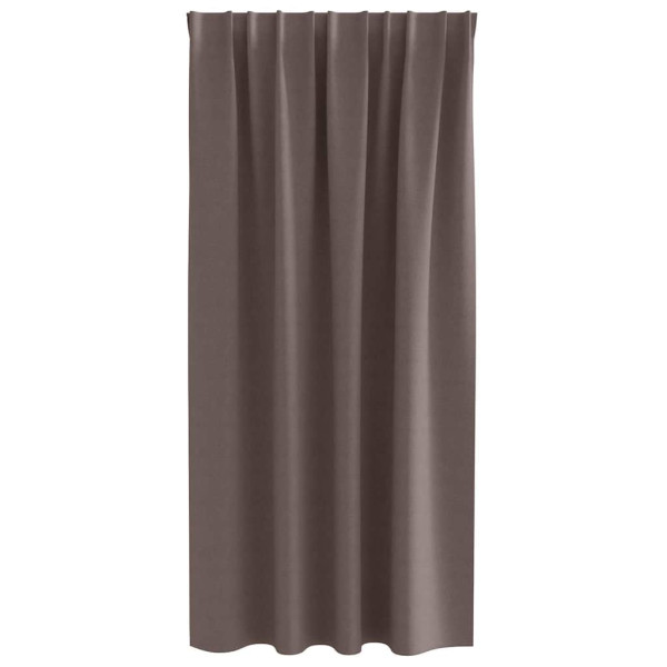 Cortinas con cortinas 2 pcs Marrón oscuro Poliéster M 4