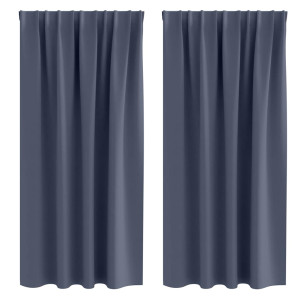 Cortinas con cortinas 2 pcs Antracita Poliéster H