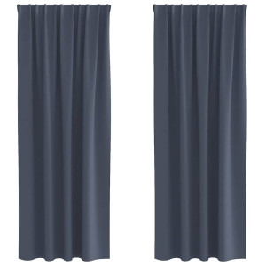 Cortinas con cortinas 2 pcs Antracita Poliéster H