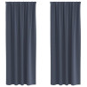 Cortinas con cortinas 2 pcs Antracita Poliéster 2
