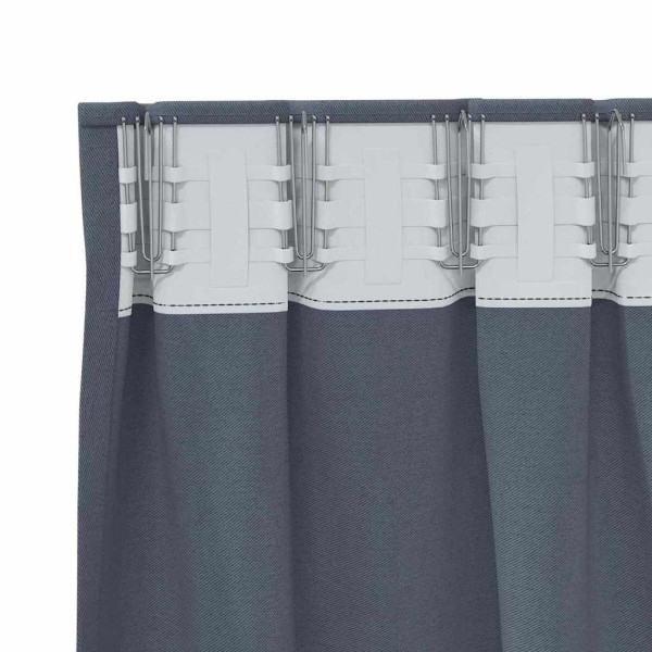 Cortinas con cortinas 2 pcs Antracita Poliéster M 5