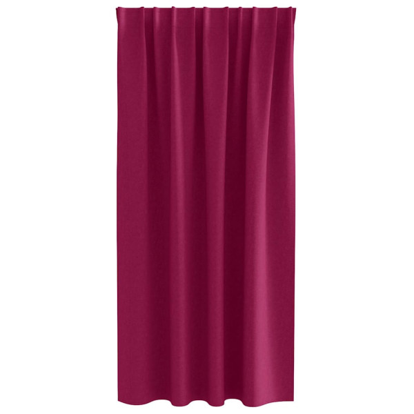 Cortinas con cortinas 2 pcs Rojo vino tinto 175x140cm Poliéster M 4